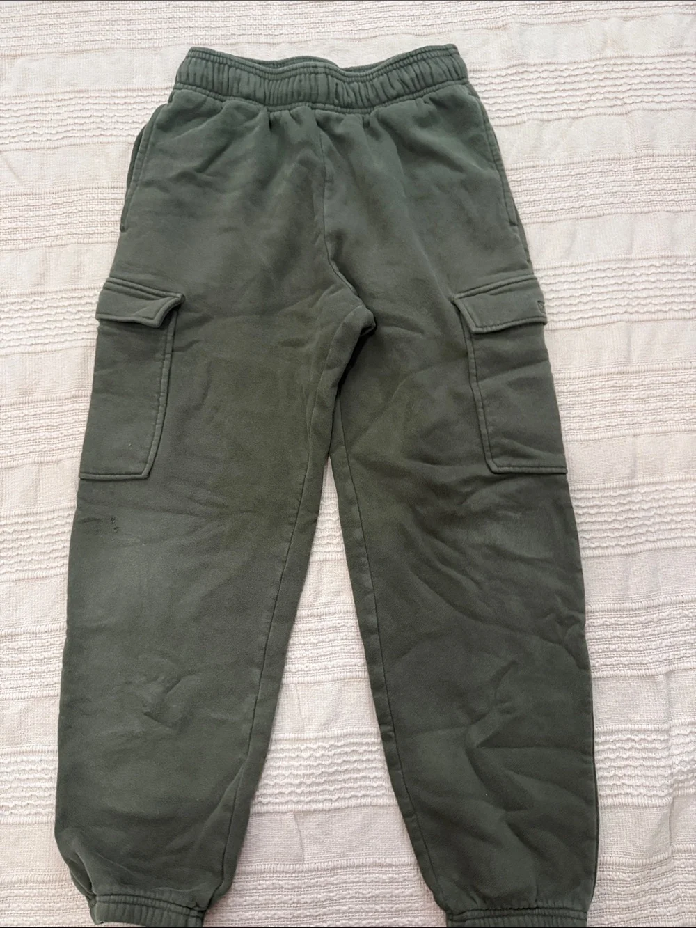 GAP Factory Kids Olive Cargo Joggers - Elastic Waist & Ankles